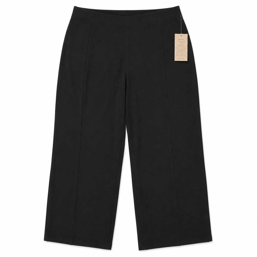 Coldwater Creek Holly Side Zip Pant Womens Plus Size 24 Black Straight Leg NWT
